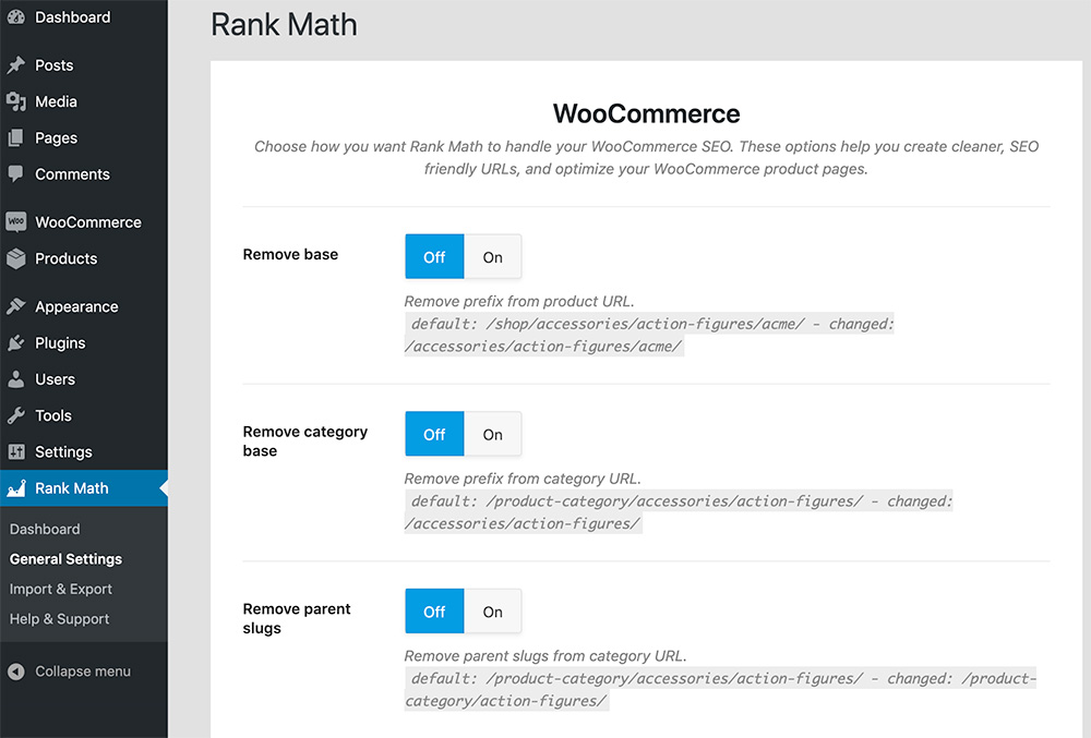 WooCommerce Base verwijderen